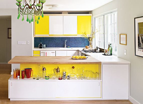 Желто-синяя кухня