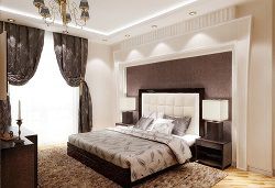 Дизайн коричневой спальни
